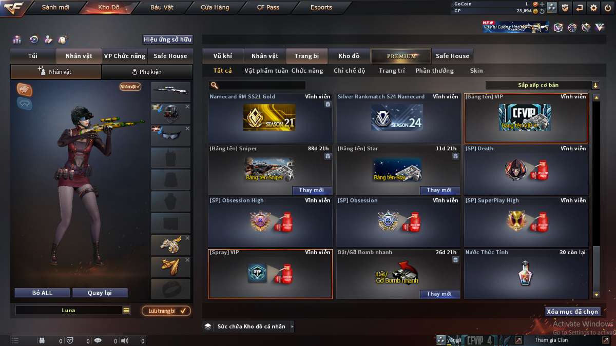 shop acc cf uy tin gia re